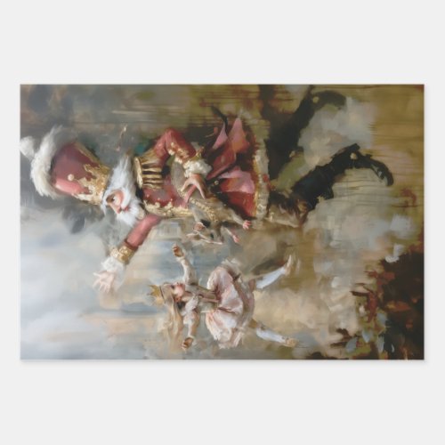 Nutcracker Oil Painting Style Wrapping Gift Paper