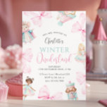 Nutcracker Onederland Girl First Birthday Invitation<br><div class="desc">Celebrate your little one's special day with this enchanting "Winter Onederland" birthday invitation! Featuring a soft pink and pastel color palette, this design is adorned with charming illustrations of nutcrackers, ballerinas, candy treats, and delicate bows. Perfect for a winter-themed party with a whimsical touch. Fully customizable to include all your...</div>
