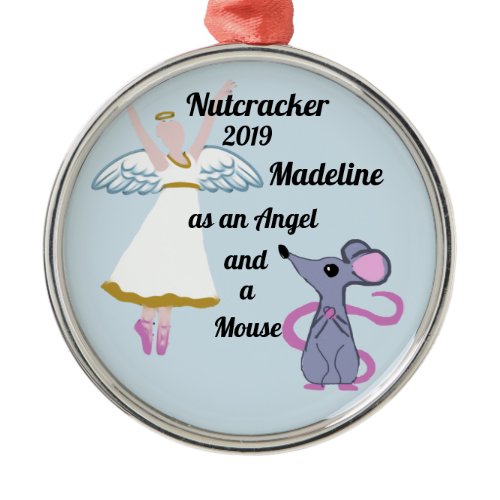 Nutcracker Ornament - Angel and Mouse