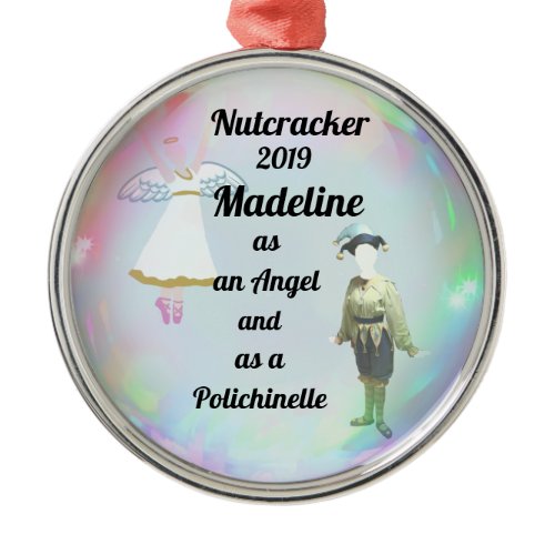 Nutcracker Ornament - Angel and Polichinelle