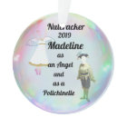 Nutcracker Ornament - Angel and Polichinelle