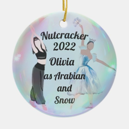 Nutcracker Ornament_Arabian and Snow  Ceramic Ornament
