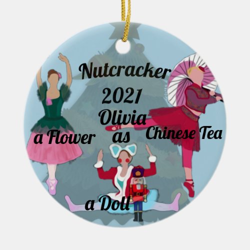 Nutcracker Ornament_Flower Doll and Chinese Tea Ceramic Ornament