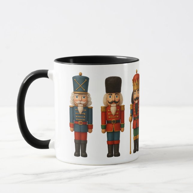 Nutcracker Parade Christmas Coffee Mug (Left)