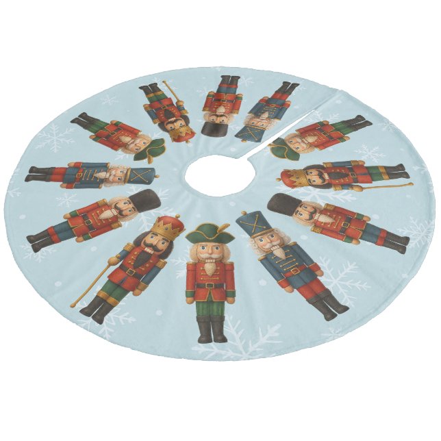 Nutcracker Parade Christmas Tree Skirt (Angled)