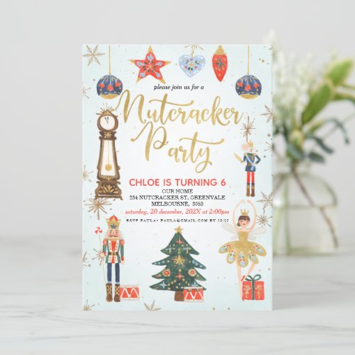 Nutcracker Party Birthday Invitation | Zazzle