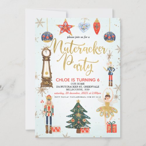Nutcracker Party Birthday Invitation