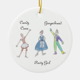 Nutcracker Party Girls/Pollie/Candy Cane Ornament