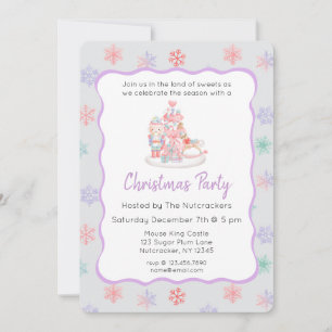 Nutcracker Pastel Christmas Party Invitation