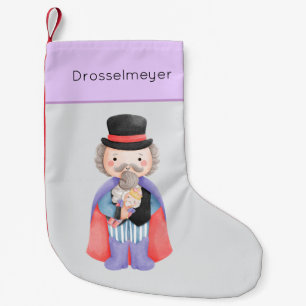 Nutcracker Pastel Drosselmeyer Small Christmas Stocking
