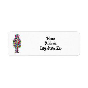 Nutcracker Pastel Pink Christmas Holiday Address Label