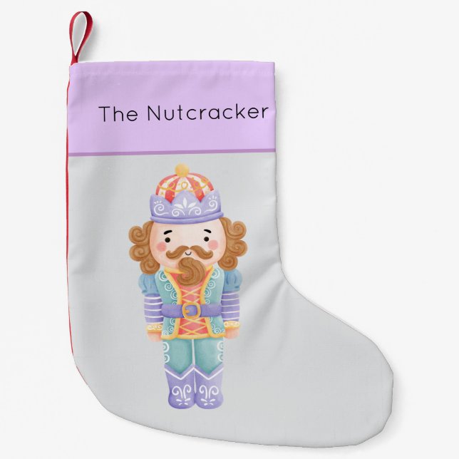 Nutcracker Pastel Small Christmas Stocking (Front)