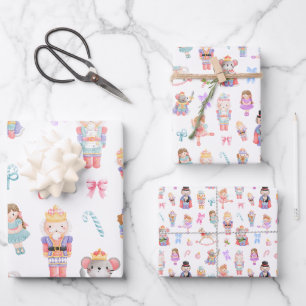 Nutcracker Pattern Wrapping Paper Sheets
