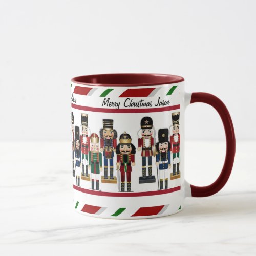 Nutcracker Personalize Name and Christmas Greeting Mug