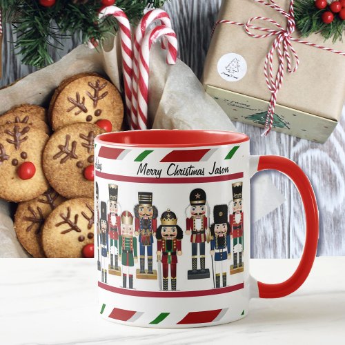 Nutcracker Personalize Name and Christmas Greeting Mug