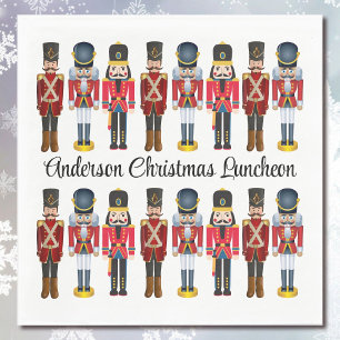 Nutcracker Personalize Text Soldier Christmas Napkins