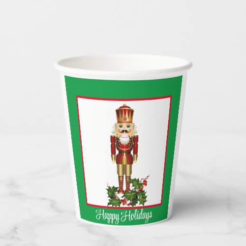 Nutcracker Personalize Text x 2 Christmas  Paper Cups