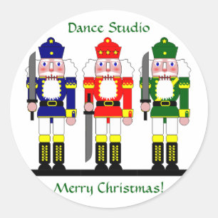 Nutcracker Personalized Christmas Ballet Gift Classic Round Sticker