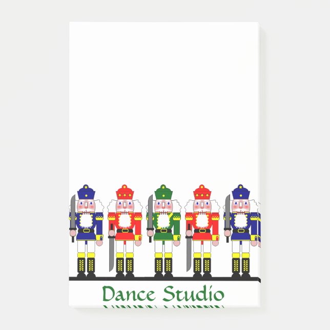Nutcracker Personalized Christmas Ballet Gift Post-it Notes (Front)