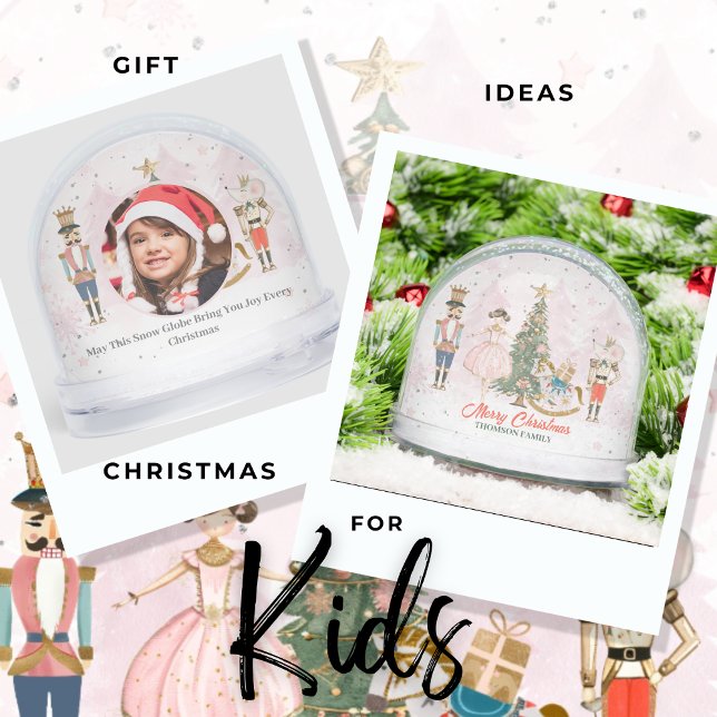 Nutcracker Photo Ballerina Holiday Christmas Kids Snow Globe (nutcracker holiday accents winter wonderland ballerina sugar plum fairy cute festive traditional )