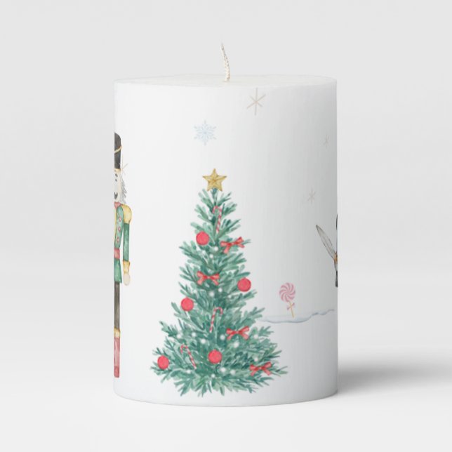 Nutcracker Pillar Candle (Front)
