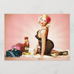 Nutcracker Pin-up Holiday Party Invitation