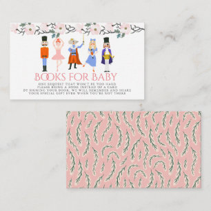 Nutcracker Pink Baby Shower Book Request Enclosure Card