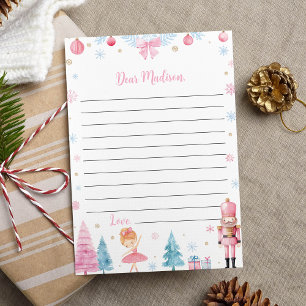 Nutcracker Pink Birthday Capsule Note Message Card