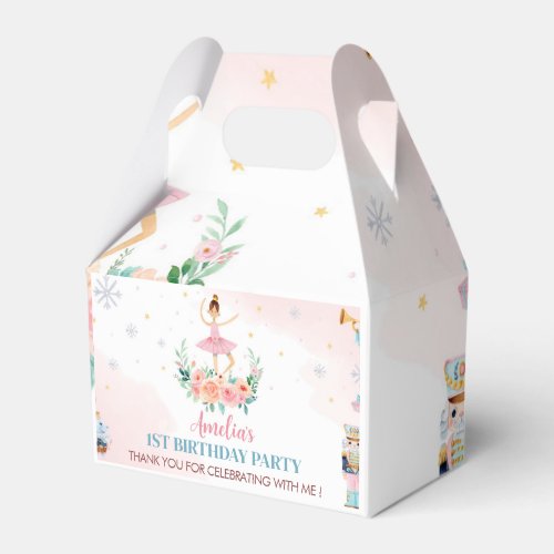 Nutcracker Pink  Birthday Party Favor Box