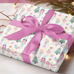 Nutcracker Pink Blue Christmas Ballerina  Wrapping Paper<br><div class="desc">Nutcracker Pink Blue Christmas Ballerina Holiday Pattern Wrapping Paper Gift Wrap features a pink and blue Nutcracker,  ballerina and toy soldier pattern. Perfect for gift wrapping Christmas and holiday gifts. Created by Evco Studio www.zazzle.com/store/evcostudio</div>