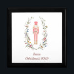 Nutcracker Pink Botanical Christmas Gift Box<br><div class="desc">Nutcracker Pink Botanical Christmas gift box</div>