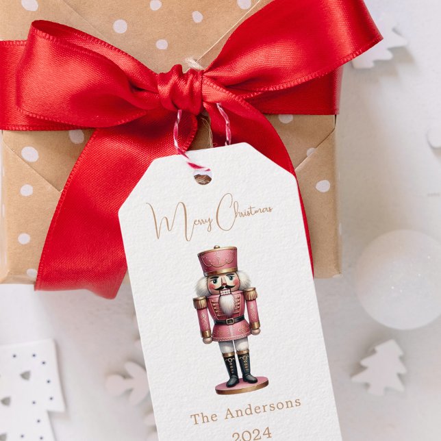 Nutcracker pink Christmas Gift Tags (Creator Uploaded)