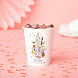 Nutcracker Pink Christmas Tree Holiday Birthday Paper Cups