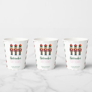 Nutcracker Pink Girl Christmas Baby Shower  Paper Cups