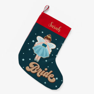 Nutcracker Princess Fairy Bride Groom Small Christmas Stocking