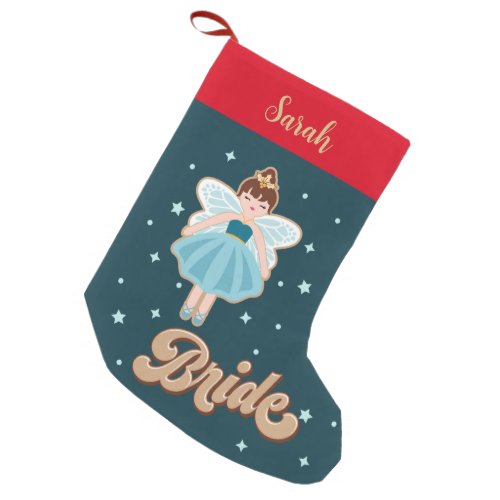 Nutcracker Princess Fairy Bride Groom Small Christmas Stocking