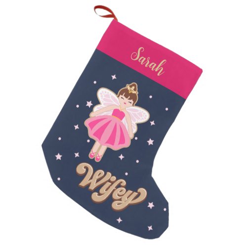 Nutcracker Princess Fairy Hubby Wifey Small Christmas Stocking