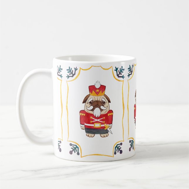 Nutcracker Pug Mug (Left)