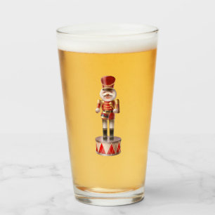 Nutcracker Puppy: Smiling Bichon Drummer Glass