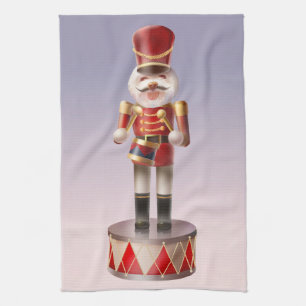 Nutcracker Puppy: Smiling Bichon Drummer Kitchen Towel