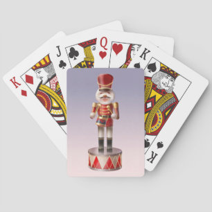 Nutcracker Puppy: Smiling Bichon Drummer Poker Cards