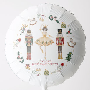 Nutcracker red and gold ballerina first Christmas Balloon