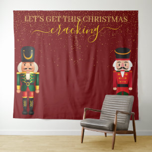 Nutcracker Red Christmas Photo Booth Backdrop