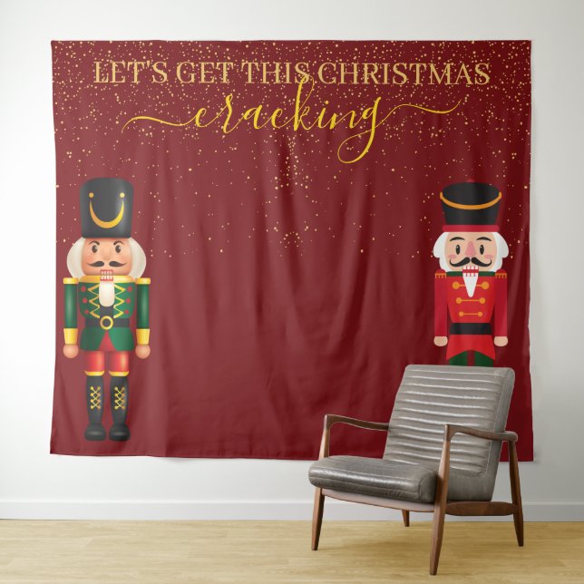 Nutcracker Red Christmas Photo Booth Backdrop (In Situ (Horizontal))