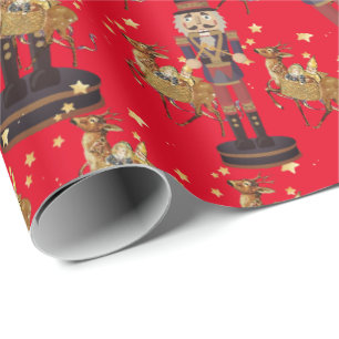 Nutcracker Red Classic Pattern Wrapping Paper