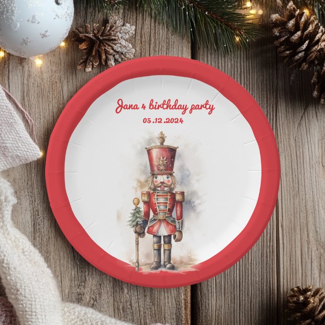 Nutcracker Red Magical Birthday Paper Plates (Creator Uploaded)