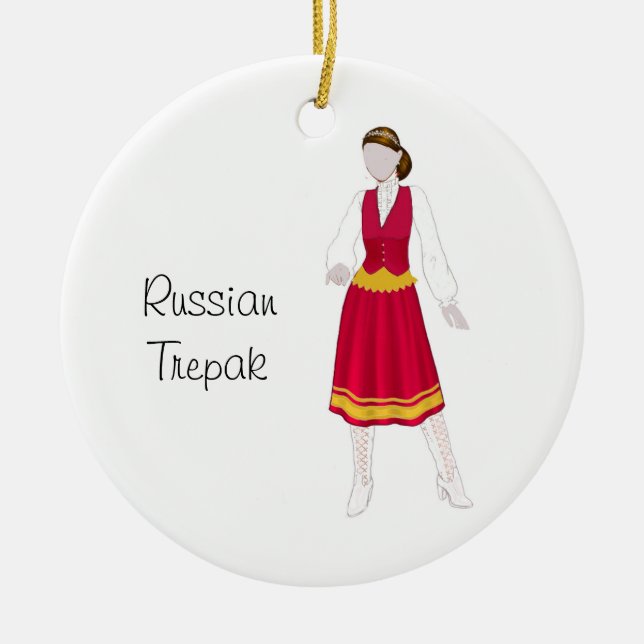Nutcracker Russian Trepak Keepsake Ornament (Front)