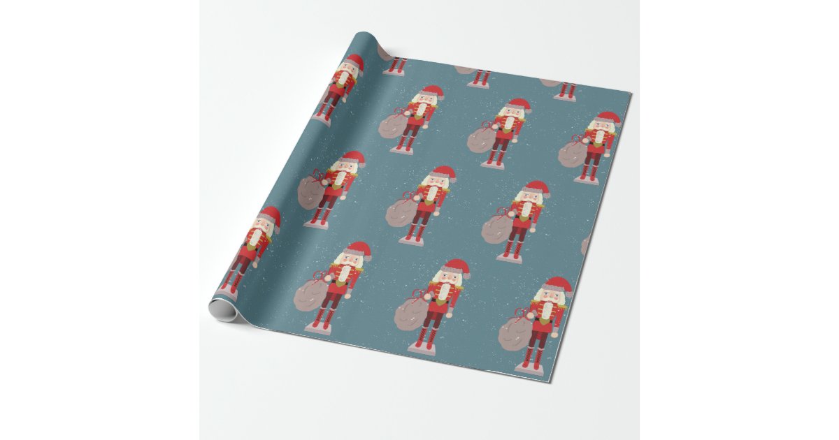 Nutcracker Scandinavian Santa Christmas Wrapping Paper Zazzle