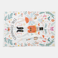 Personalized Nutcracker Kitchen Towel Monogram Christmas 