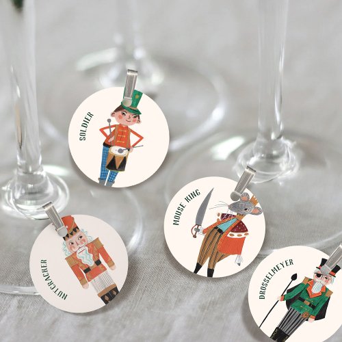 Nutcracker SET 1  Christmas Holiday  Wine Charm